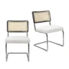 Rory Rattan Back Dining Chair - Set Of 2 - Cream -Furniture Shop 13644185 8184997056564677