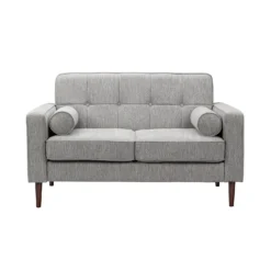 Draper Woven Fabric 2 Seater Sofa In A Box - Grey -Furniture Shop 13646006 6504978299647154