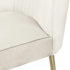 Gigi Velvet Chaise Longue - Cream -Furniture Shop 13698291 4334975247734764
