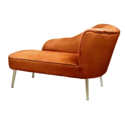 Gigi Velvet Chaise Longue - Tangerine -Furniture Shop 13698292 1284975247591670