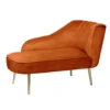 Gigi Velvet Chaise Longue - Tangerine -Furniture Shop 13698292 1304975247457771
