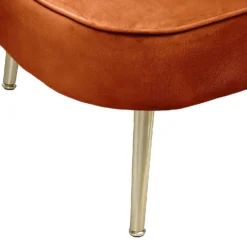 Gigi Velvet Chaise Longue - Tangerine -Furniture Shop 13698292 1464975247758167