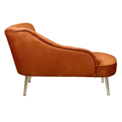 Gigi Velvet Chaise Longue - Tangerine -Furniture Shop 13698292 1474975247557098