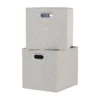 Clever Cube Fabric Insert - Set Of 2 - Taupe 2 Clever Cube Fabric Insert - Set Of 2 - Taupe -Furniture Shop 13911402 1555021570501313