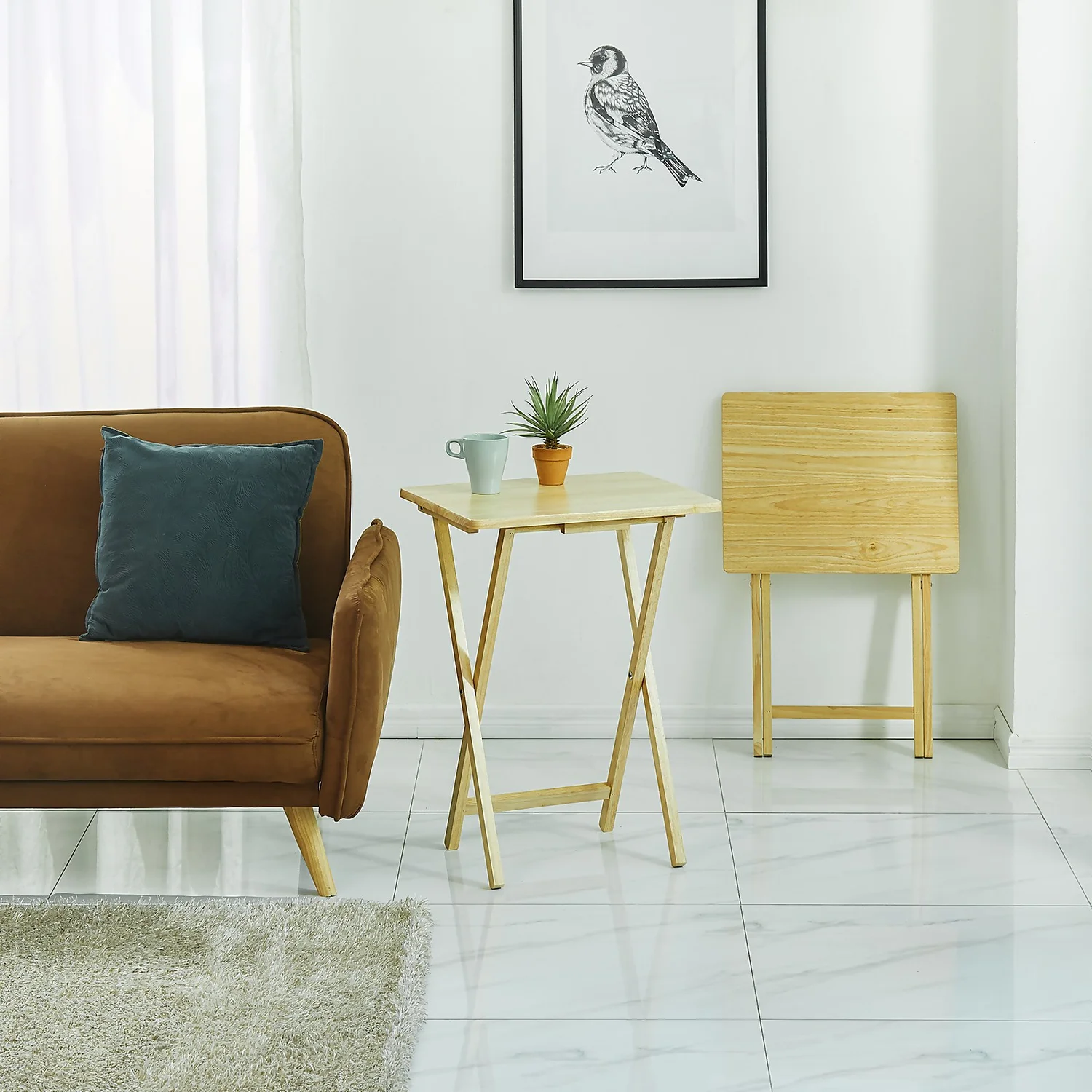 Wooden Folding Table - Natural 4 Wooden Folding Table - Natural - Image 2