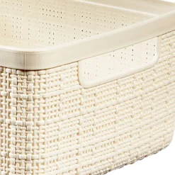 Curver Jute Small Recycled Storage Basket - 5L White -Furniture Shop 13965909 1704995188213460